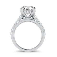 14K 5.00ct Round Lab Diamond Bridal Set