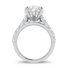 14K 5.00ct Pear Lab Diamond Bridal Set