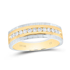 Banda de diamantes de dos tonos de 10 quilates