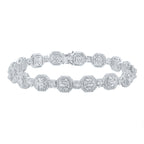 14K Baguette Diamond Fancy Link Bracelet