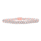 Pulsera cubana de Miami con diamantes de 10 quilates