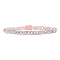 Pulsera cubana de Miami con diamantes de 10 quilates