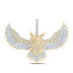 10K Diamond Owl Pendant