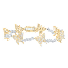 Pulsera mariposa con diamantes de 10 quilates