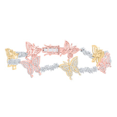 Pulsera mariposa con diamantes de 10 quilates