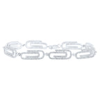 Pulsera con clip de diamantes de 14 quilates