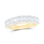 Banda de diamantes de talla baguette de 10 quilates