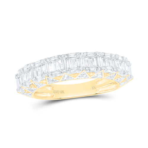 Banda de diamantes de talla baguette de 10 quilates
