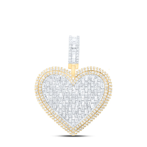Corazón de diamante de 10 quilates en forma de baguette