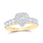 yellow gold heart shaped ring with diamonds