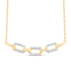 14K Fancy Link Diamond Necklace