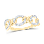 Cuban-style band featuring alternating diamond and gold Cuban links, creating a bold and luxurious design