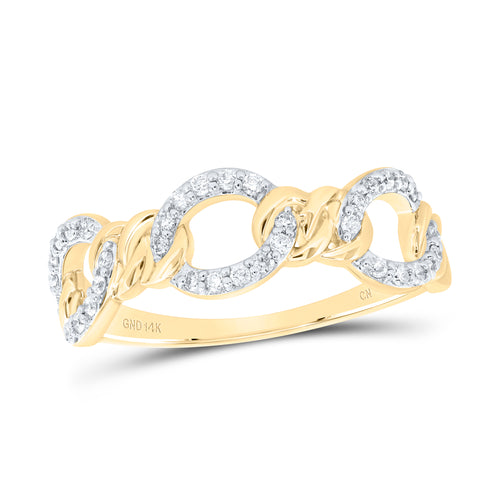 Cuban-style band featuring alternating diamond and gold Cuban links, creating a bold and luxurious design