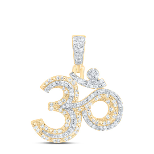 Colgante Om de diamantes de 10 quilates