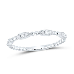white gold Diamond band with a pattern of three diamonds followed by two gold circles, alternating for a chic and contemporary design