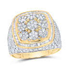 Anillo de racimo de flores de 10 quilates