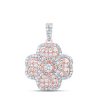 Colgante de trébol con diamantes de 10 quilates
