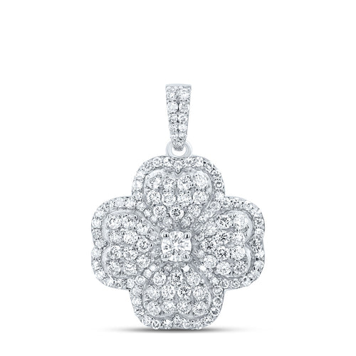Colgante de trébol con diamantes de 10 quilates
