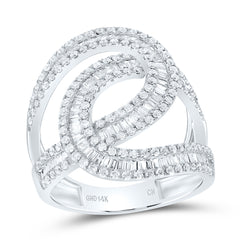white gold fancy twist ring