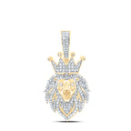 Colgante de león con diamantes de 10 quilates