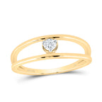 yellow gold ring with single stone