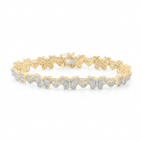 14K Diamond Butterly Bracelet