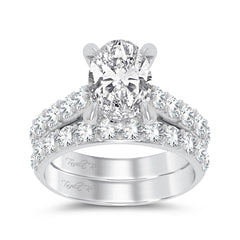 Oval diamond solitaire bridal set