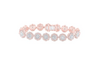 Pulsera de diamantes redondos de 10 quilates