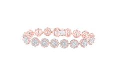 Pulsera de diamantes redondos de 10 quilates