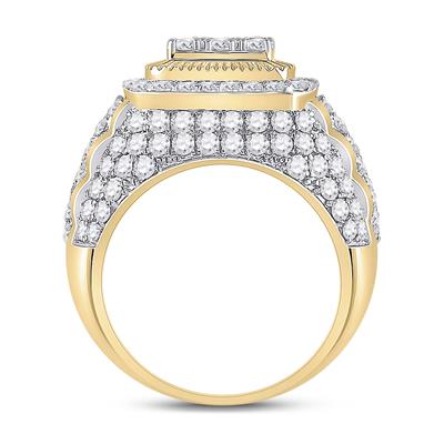 Anillo de diamantes en racimo de 14 quilates