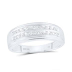 10K Diamond Men's Double Row Band