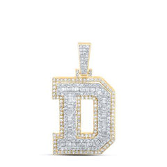 10K Diamond Initial Pendant