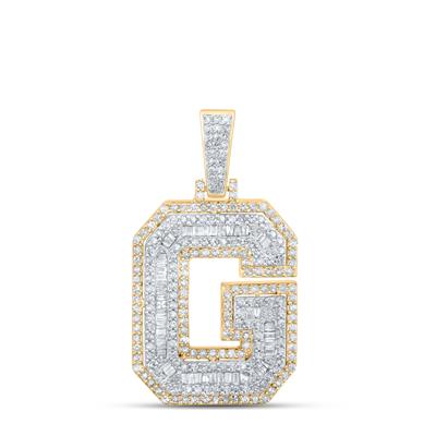 10K Diamond Initial Pendant