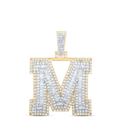 10K Diamond Initial Pendant
