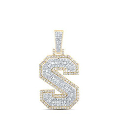 10K Diamond Initial Pendant
