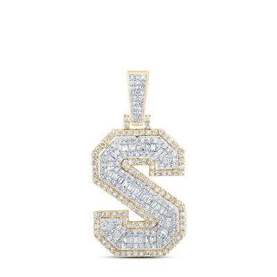 10K Diamond Initial Pendant