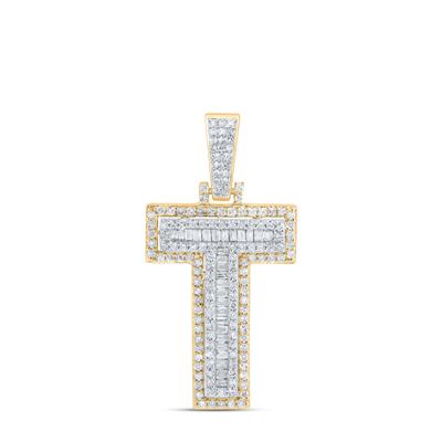 10K Diamond Initial Pendant