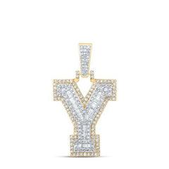 10K Diamond Initial Pendant