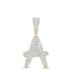 10K Diamond Initial Pendant