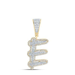 10K Diamond Initial Pendant
