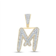 10K Diamond Initial Pendant