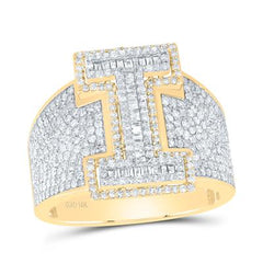 10K Diamond Men's Initial Ring
