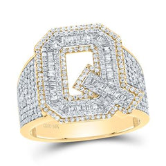 10K Diamond Men's Initial Ring