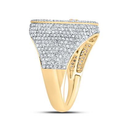 Anillo de cruz de diamantes de 10 quilates