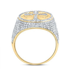 Anillo de cruz de diamantes de 10 quilates