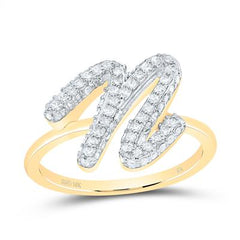 10K Diamond Initial RIng