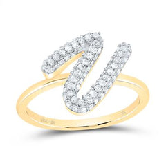 10K Diamond Initial RIng