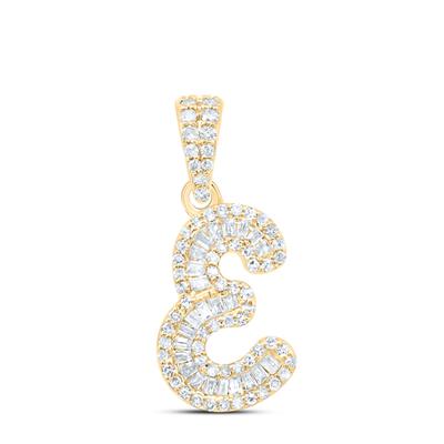 10K Diamond Mini 2-Tone Initial Pendants