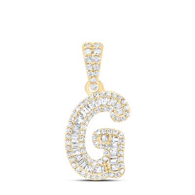 10K Diamond Mini 2-Tone Initial Pendants