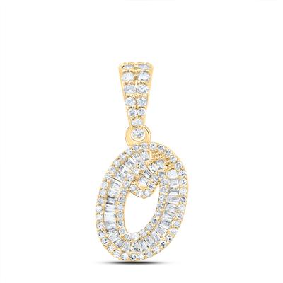 10K Diamond Mini 2-Tone Initial Pendants